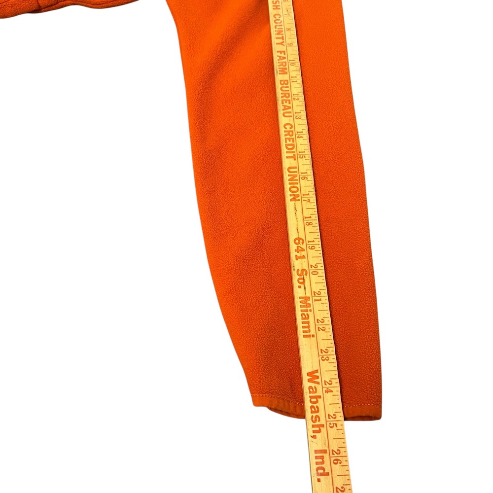 Old Navy Orange Fleece Quarter Zip‎ Pullover Sweatshirt Mens Large Retro - Picture 6 of 8